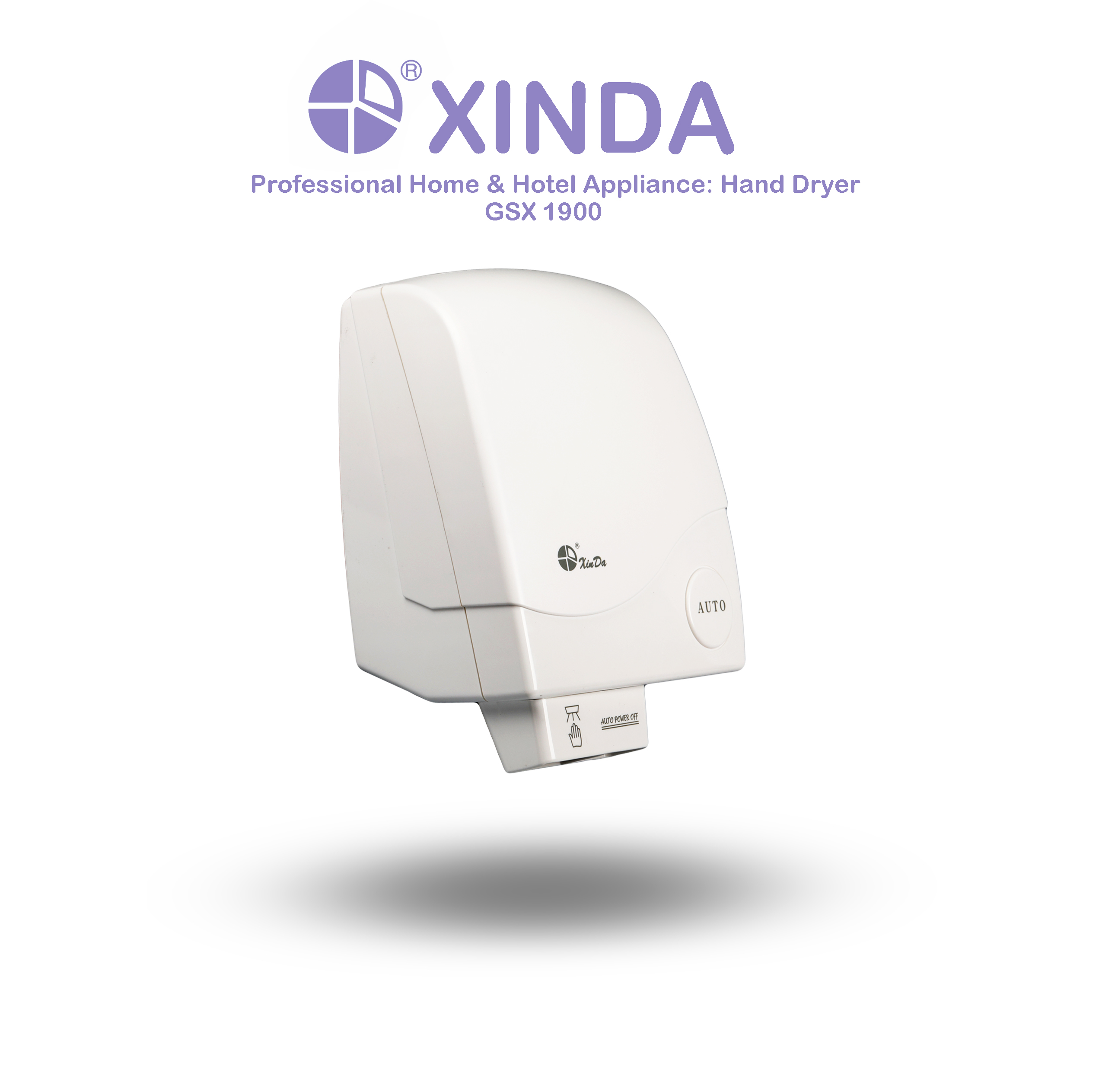 El secador de manos XinDa GSX1900 ABS de alta velocidad eléctrico automático de doble JET air uv light Secador de manos