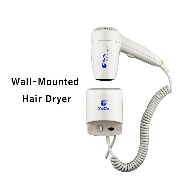 Secador de pelo montado en la pared de secado rápido profesional de hotel de alta calidad